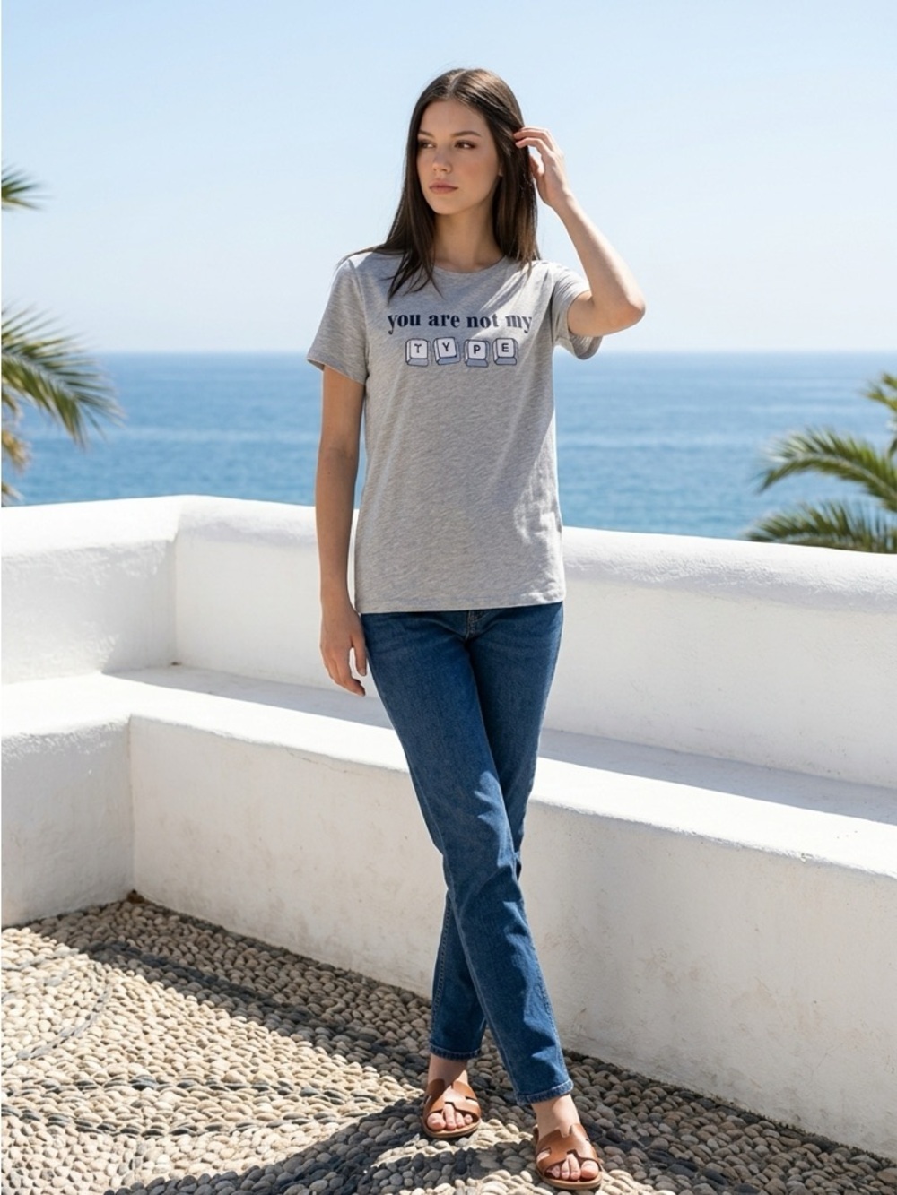 Cactus and Pearl Women’s XXL (20) “You Are Not My Type” Graphic Shirt NWT Casual